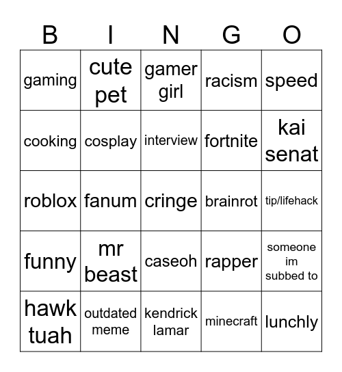 Bingo Card