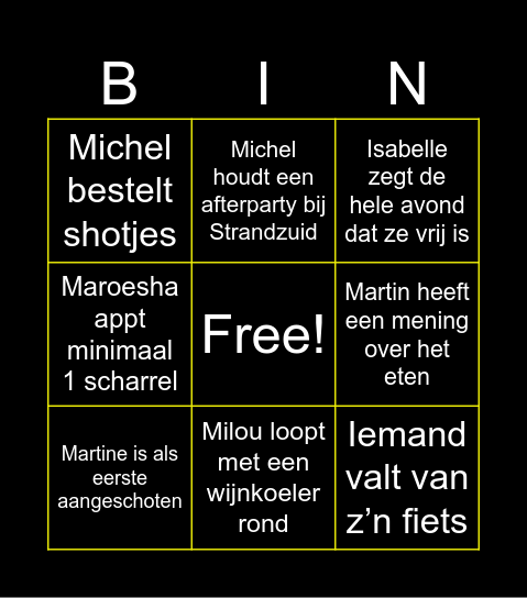 UL Kantoor Bingo - Personeelsfeest Editie Bingo Card