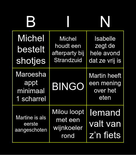 UL Kantoor Bingo - Personeelsfeest Editie Bingo Card