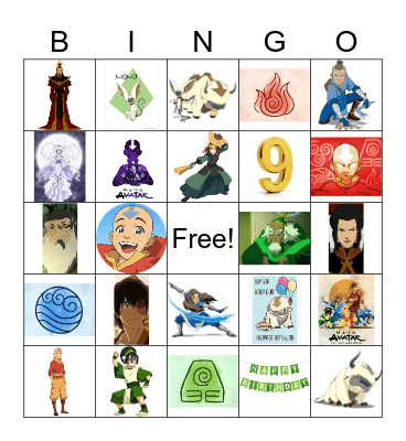 Emery's Birthday Bingo Card