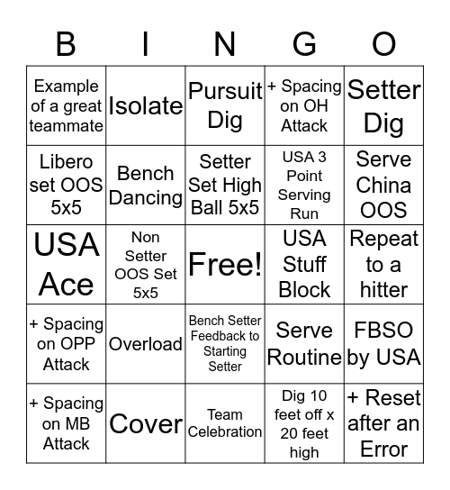 Setter "BINGO" Bingo Card