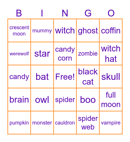 halloween ammp Bingo Card