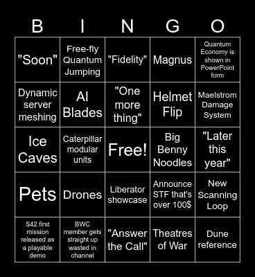 BWC CitCon 2954 Bingo Card