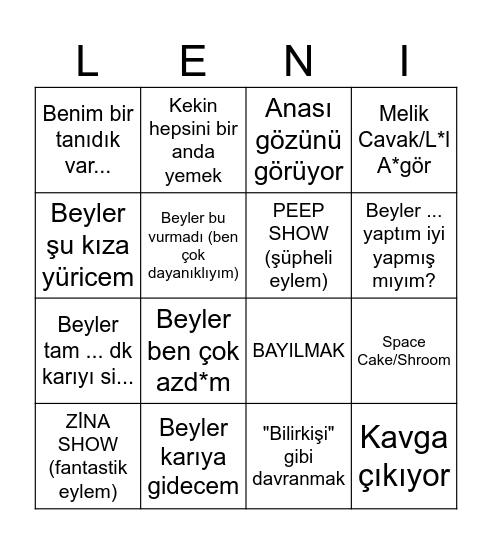 Otizm Ölçer Bingo Card