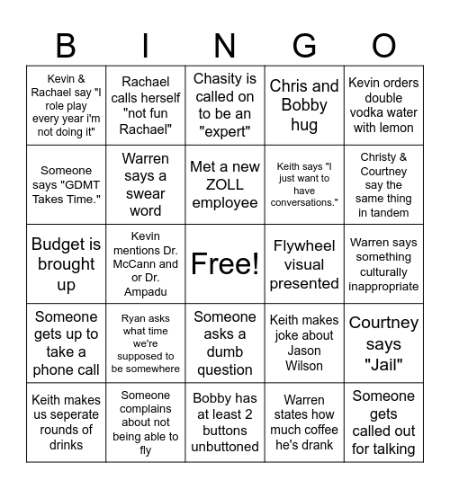 FSM Meeting Bingo 2024 Bingo Card