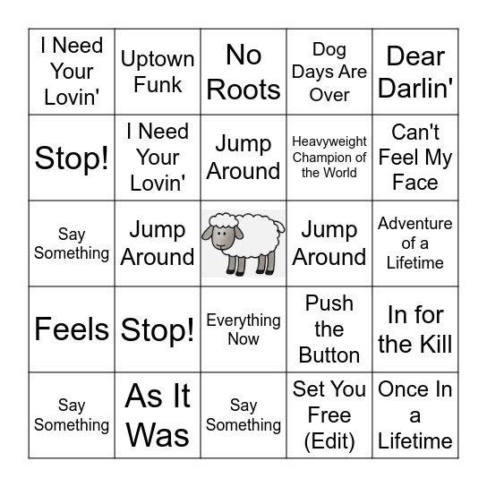 Round 4 - Randoms Round Bingo Card