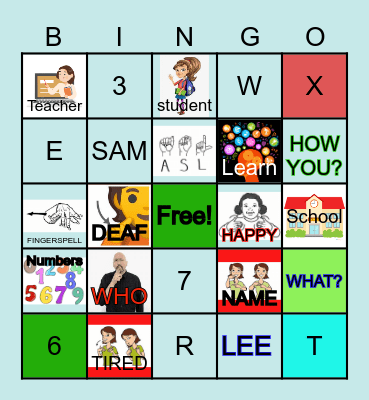 ASL 1 REVIEW Bingo Card