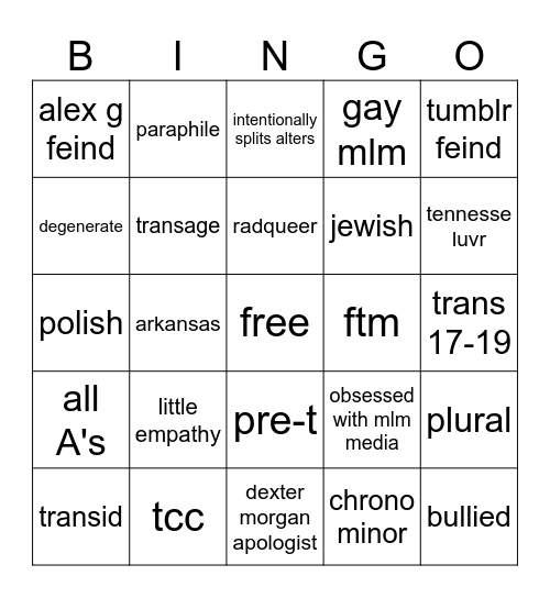 harvey + collective bingo Card