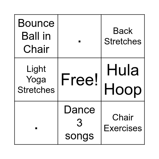 Dawn's Bingo Card