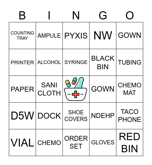 Pharmacy Week Bingo Card