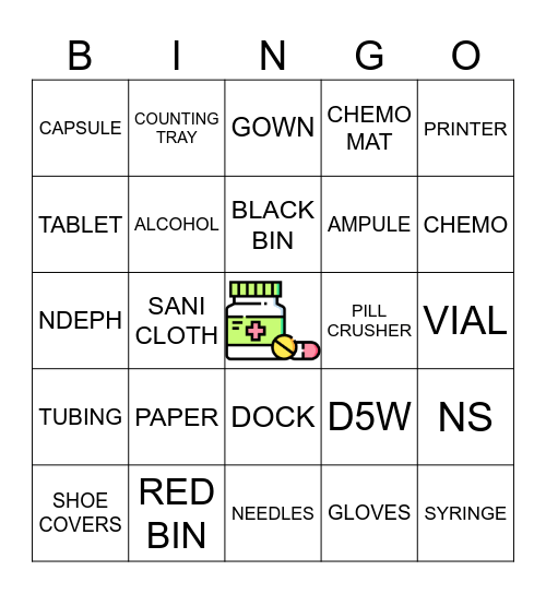 Pharmacy Week Bingo Card