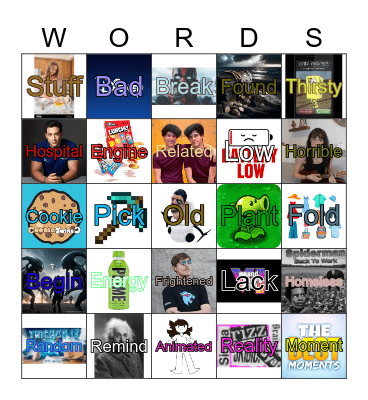 Spoken words Bingo Card