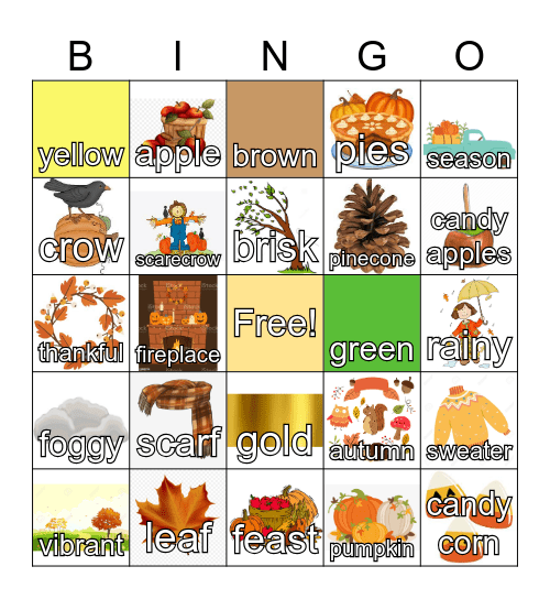 Autumn Bingo Card