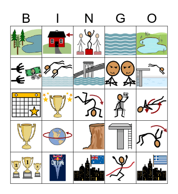 Red Bull Cliff Diving World Series Bingo Card