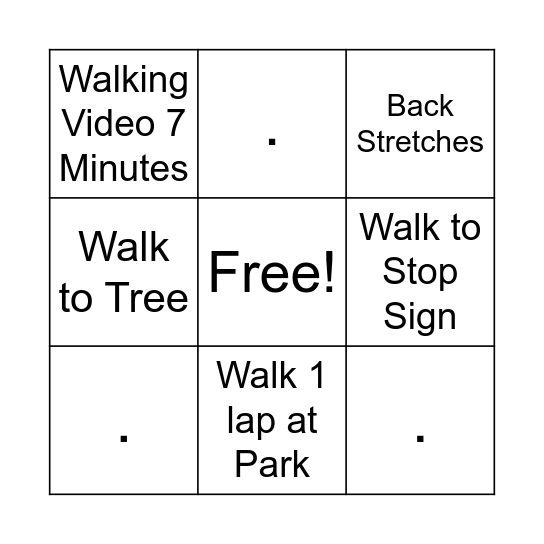 Dawn's Bingo Card