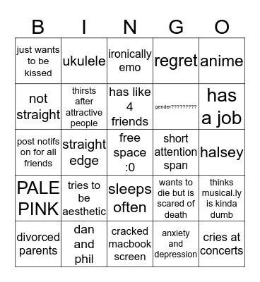 @angrydoggo bingo Card