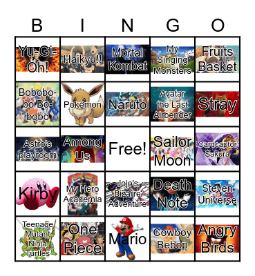 anime! Bingo Card