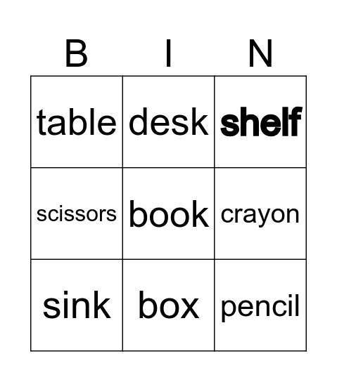 AOGA.BEG1/2.Vocab Bingo Card