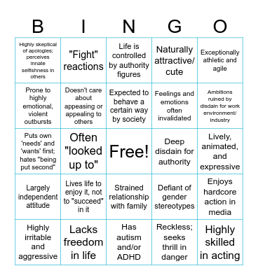 Ono Izumi Kinnie Bingo Card