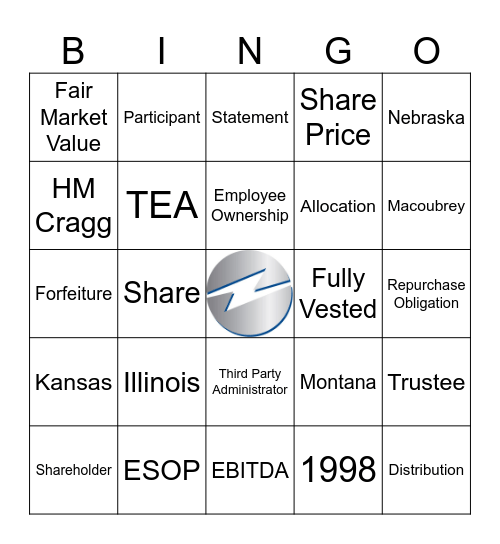 Employee Ownership Month BINGO Card