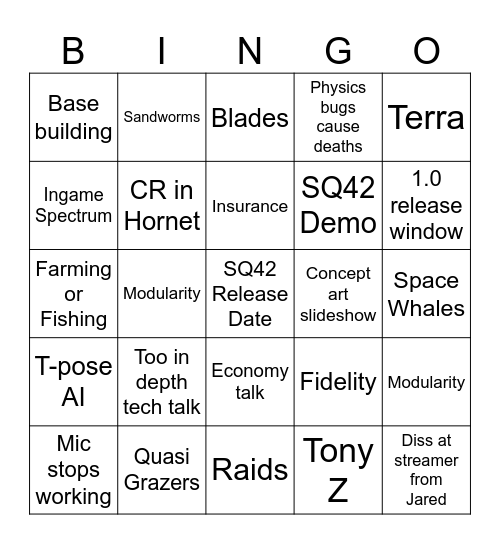 Citcon 2954 Bingo Card