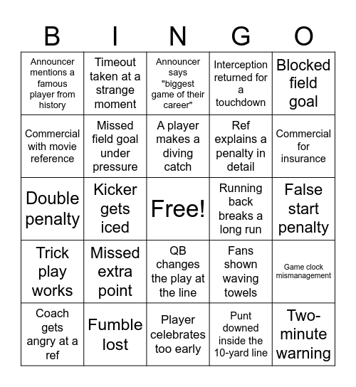 Game Watchers Bingo #4 Bingo Card