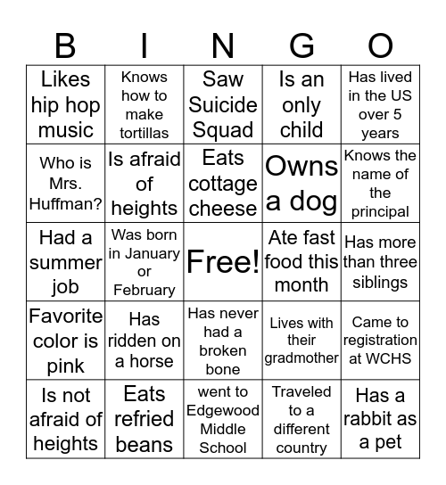 Bridging ENL (B) Bingo Card