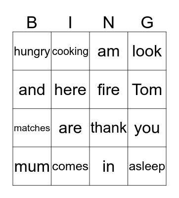 Sausages  Bingo Card