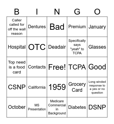 AECS Bingo Card