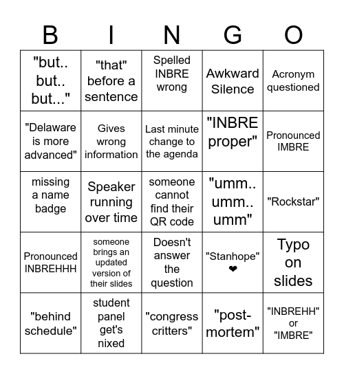 EAC Fall 2024 Bingo Card