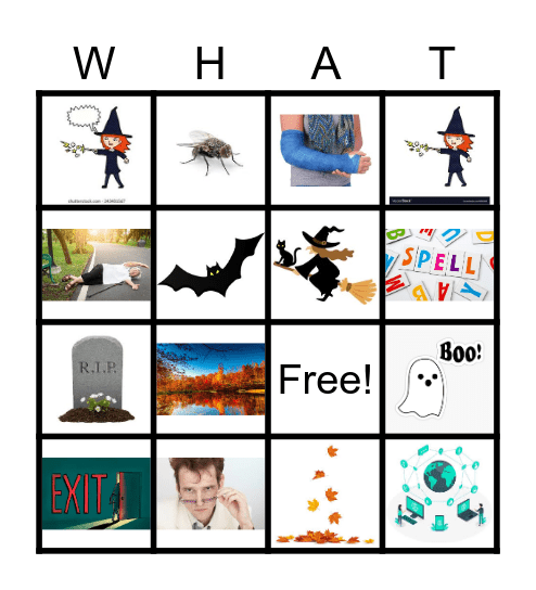 Halloween Multiple Meanings Bingo Card