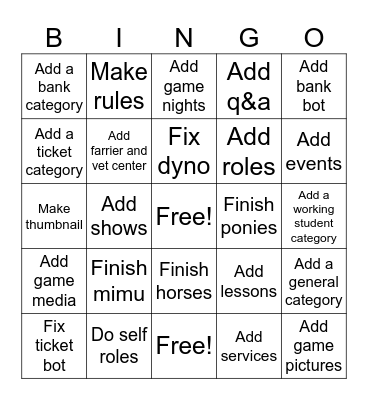 Discord Bingo Card