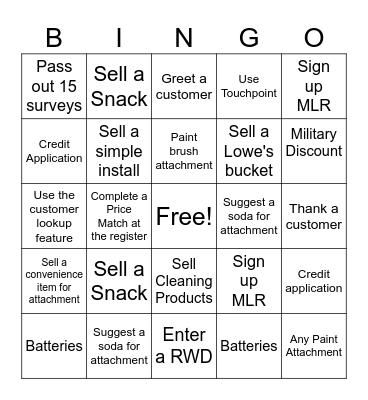 Front End Appreciation Bingo Card