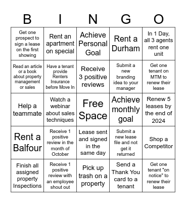 Strathmoor Office Bingo Card