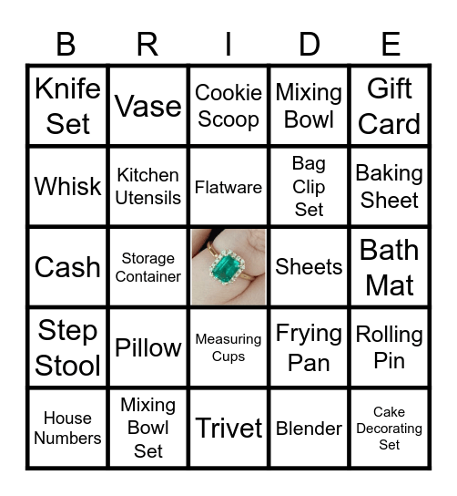 Mikayla's Bridal Shower Bingo Card