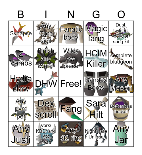 Bingo Board Bingo Card