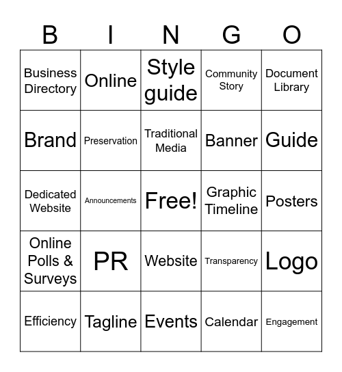 Tell Your Store Bingo Card