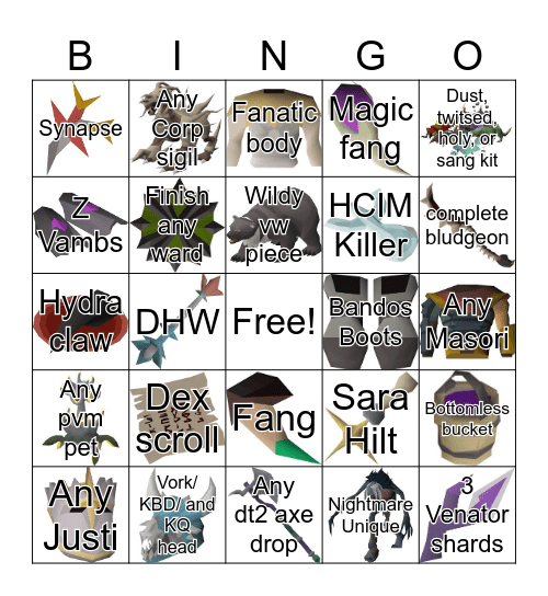 Bingo Board Bingo Card