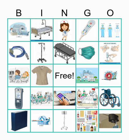 Patient Transport Bingo Card