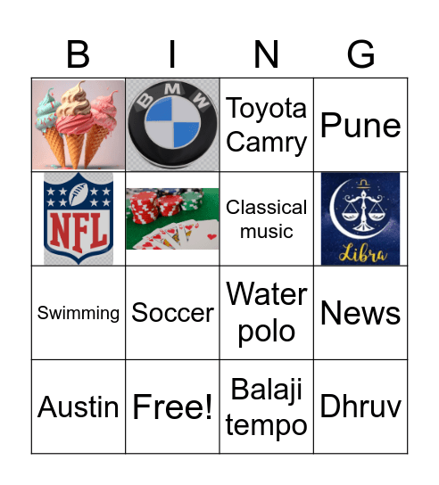 How well you know Salil Bingo Card