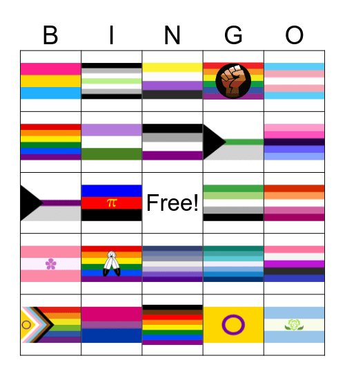 Flag Bingo Card