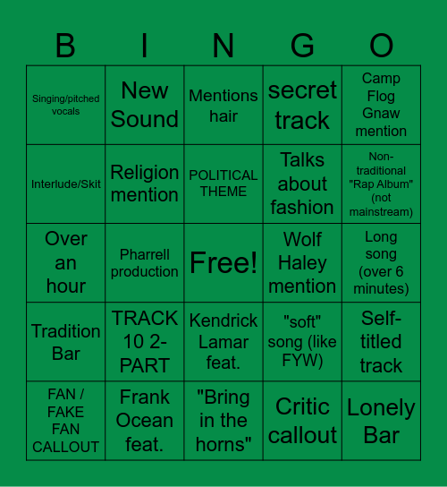 CHROMOKOPIA BINGO Card