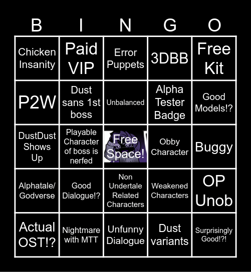 SOUL OPS BINGO Card