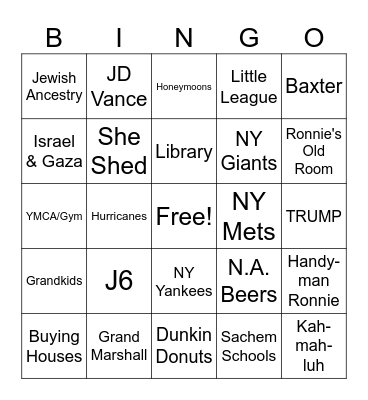 Devine Matrimony Bingo Card