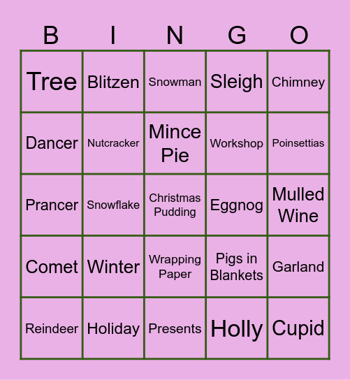 Christmas Bingo Card