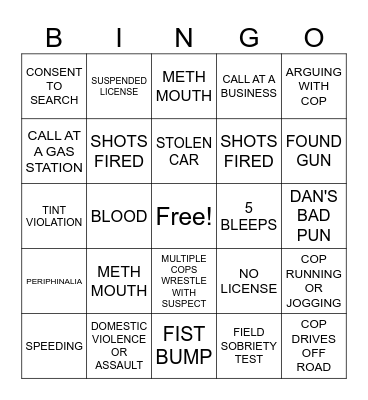 CARLSONS OP LIVE BINGO Card
