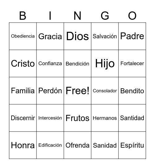 Culto Bingo Card