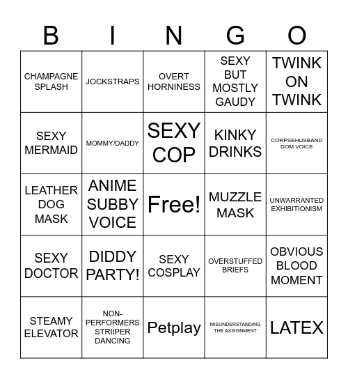 EVENT BINGO Card