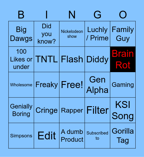 YT Shorts In 3 hours! Bingo Card