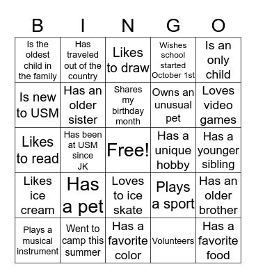 RSG BINGO Card